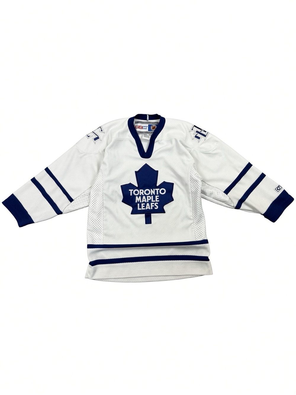 CCM Toronto Maple Leafs Youth L/XL White Blank NHL Hockey Jersey Vintage